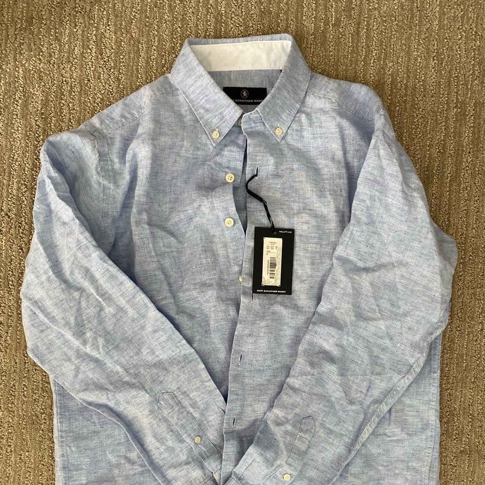 Blue men’s Hart Schaffner Marx button down shirt